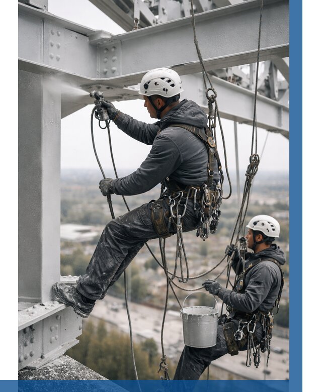 Покраска металлоконструкций на высоте в Благовещенске 355 р |ВЫСОТНИК-Бгн