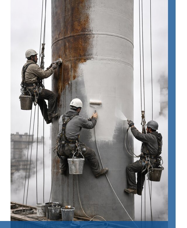 Покраска дымовых труб в Благовещенске от 8633 р. | ВЫСОТНИК-Бгн