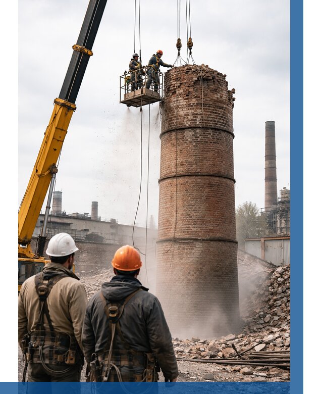 Демонтаж дымовой трубы в Благовещенске от 91413 р. | ВЫСОТНИК-Бгн, смета