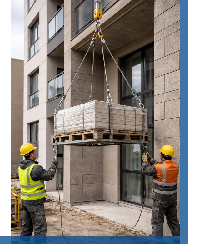 Подъем керамогранита на этаж в Благовещенске от 3555 р. | ВЫСОТНИК-Бгн