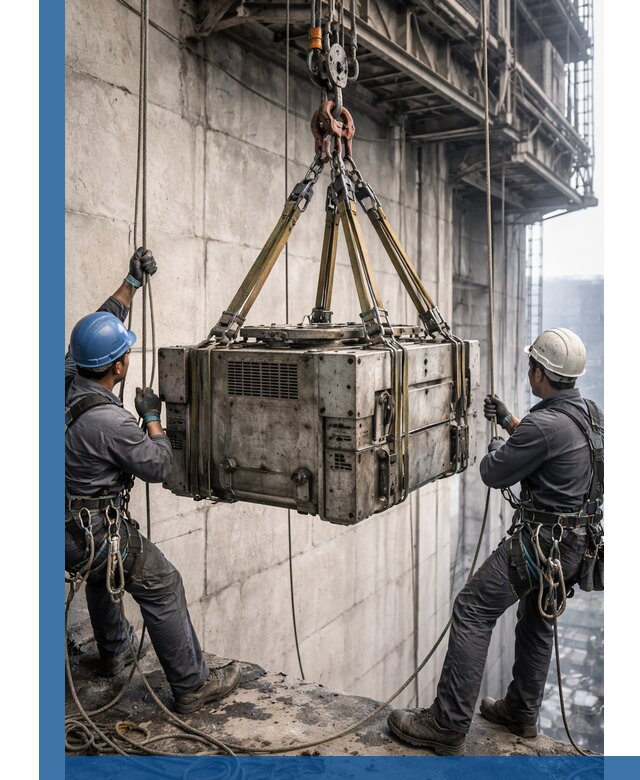 Такелажные работы на высоте, подъем и монтаж грузов в Благовещенске