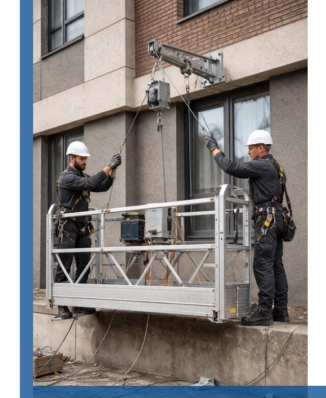 Монтаж и подъем фасадной люльки в Благовещенске с гарантией безопасности