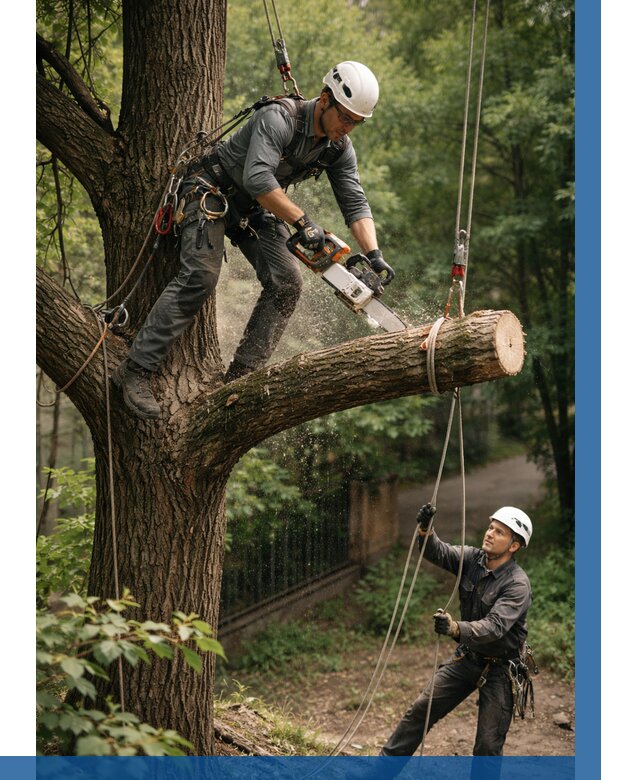Спил деревьев альпинистами в Благовещенске от 8126 р. | ВЫСОТНИК-Бгн