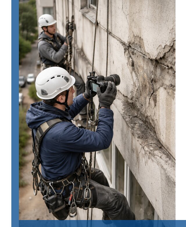 Фотофиксация дефектов фасада с высотной съемкой в Благовещенске