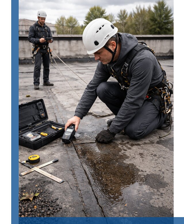 Обследование кровли на протечки и выявление дефектов в Благовещенске