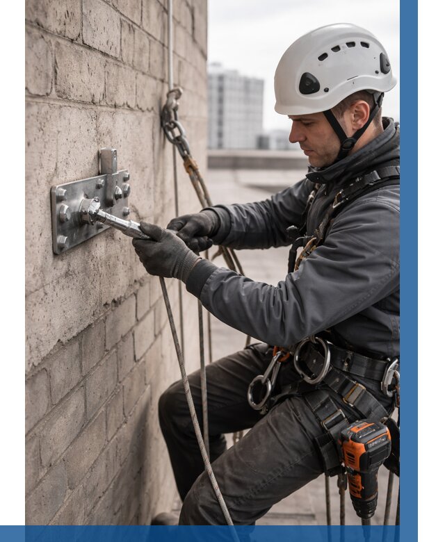 Установка анкерных точек в Благовещенске от 3555 р. | ВЫСОТНИК-Бгн