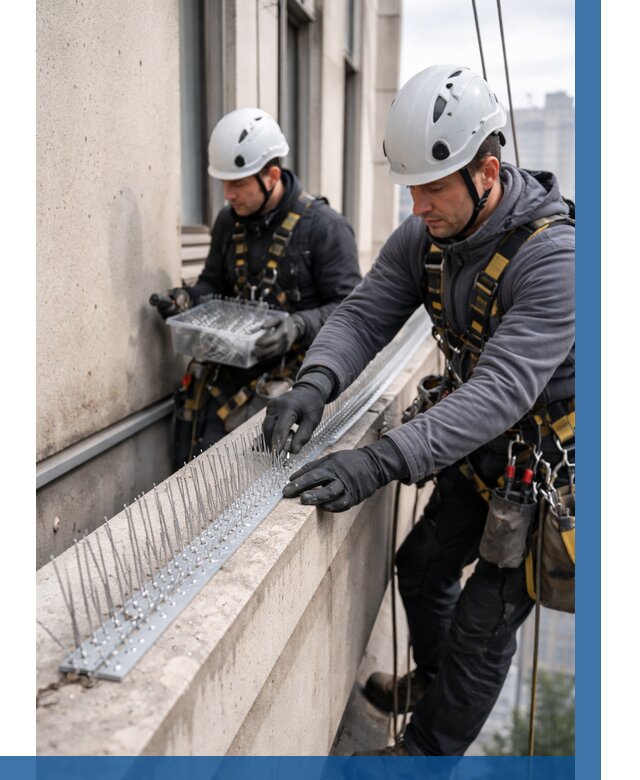 Установка шипов от птиц в Благовещенске от 863 р. | ВЫСОТНИК-Бгн